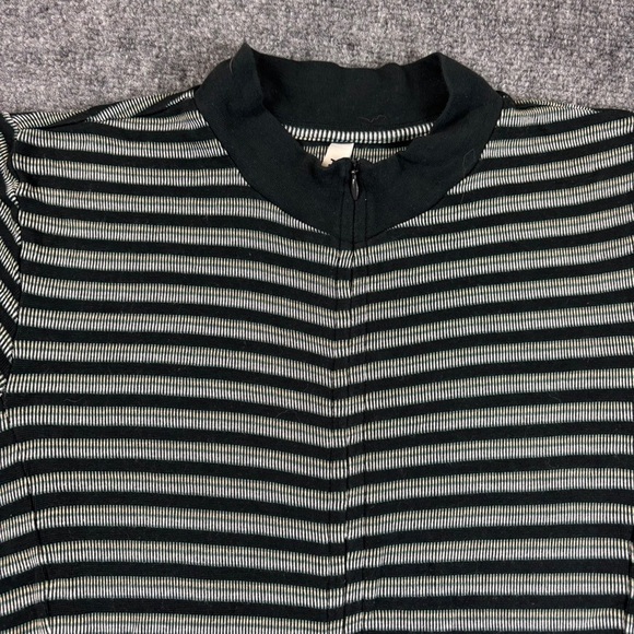 RVCA Women’s Shaw Striped Zip Up Mock Mini Dress Black/White size: XL - Picture 3 of 10